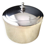 Box, covered pot in silver metal