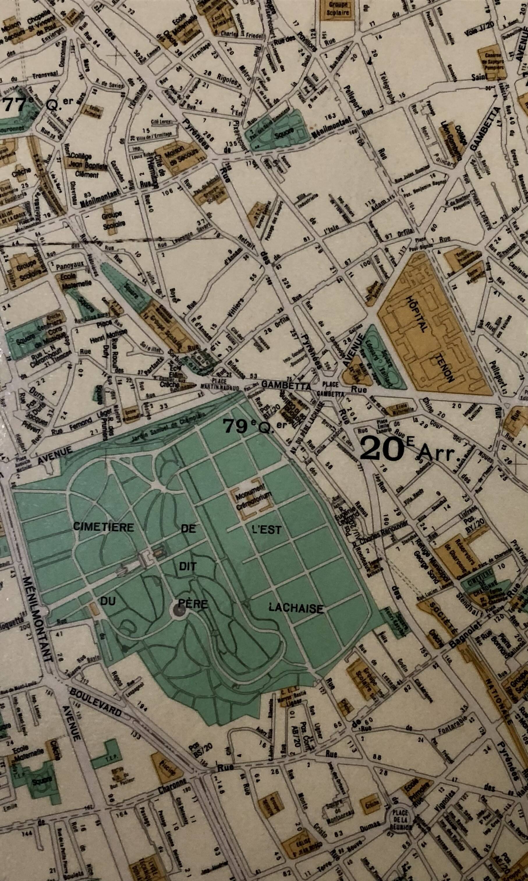 Carte murale de Paris, 1989