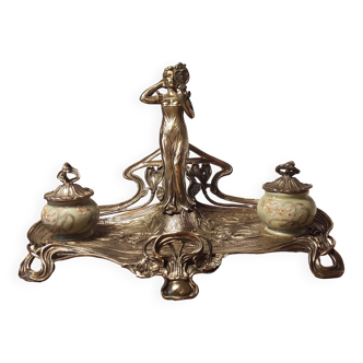 Art nouveau inkwell