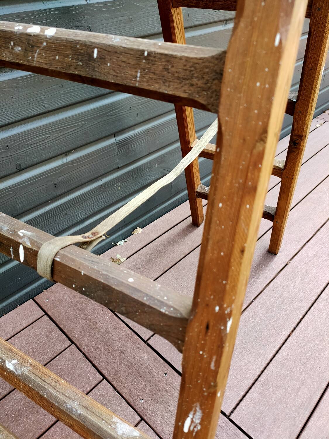 Old wooden painter's step ladder.