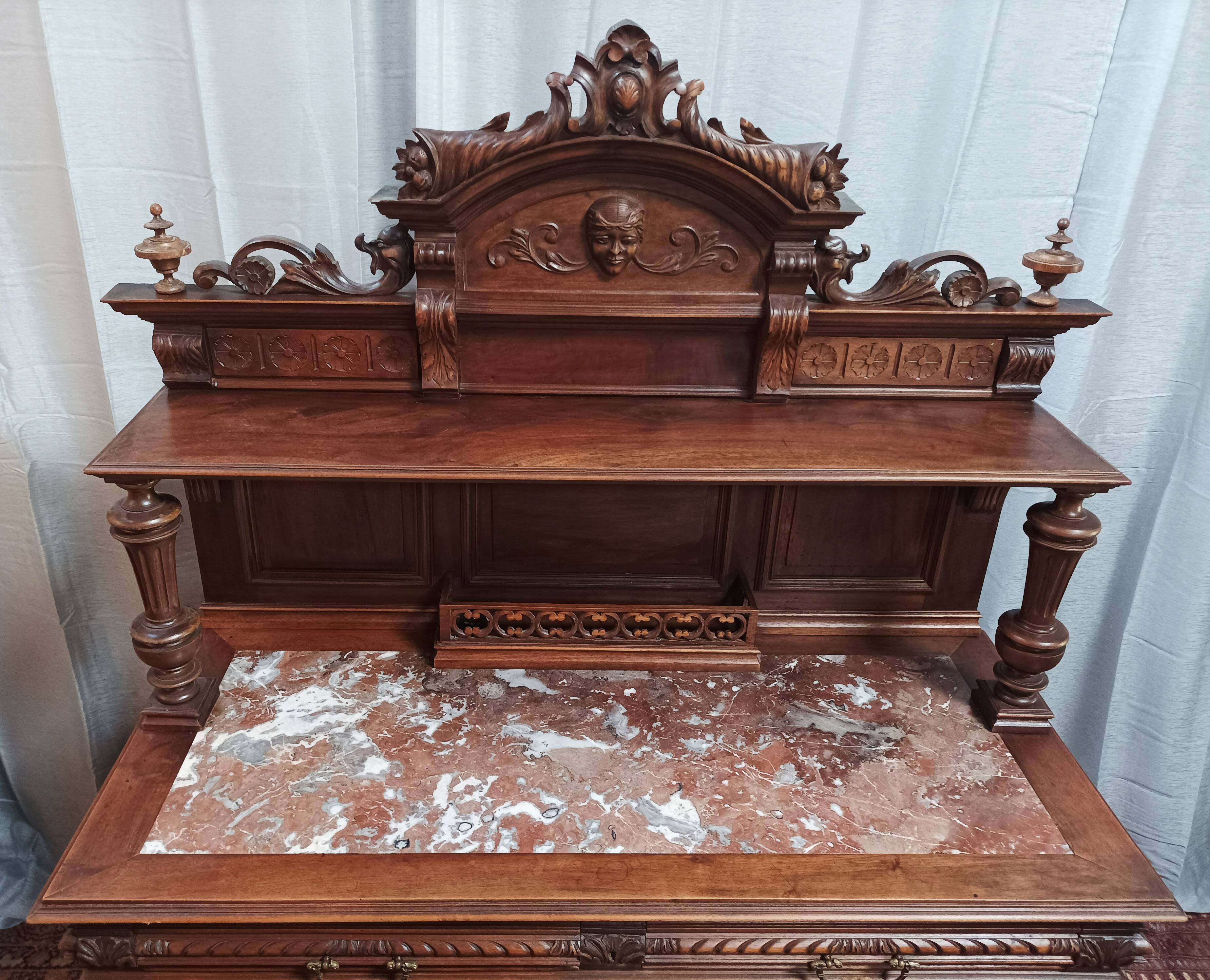 Renaissance walnut sideboard