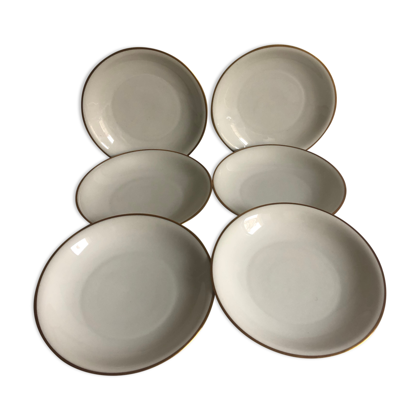 6 hollow plates - Limoges Chastagner porcelain