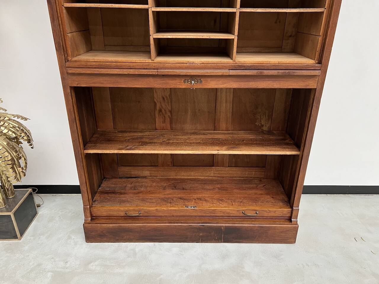Solid oak curtain cabinet, circa 1930