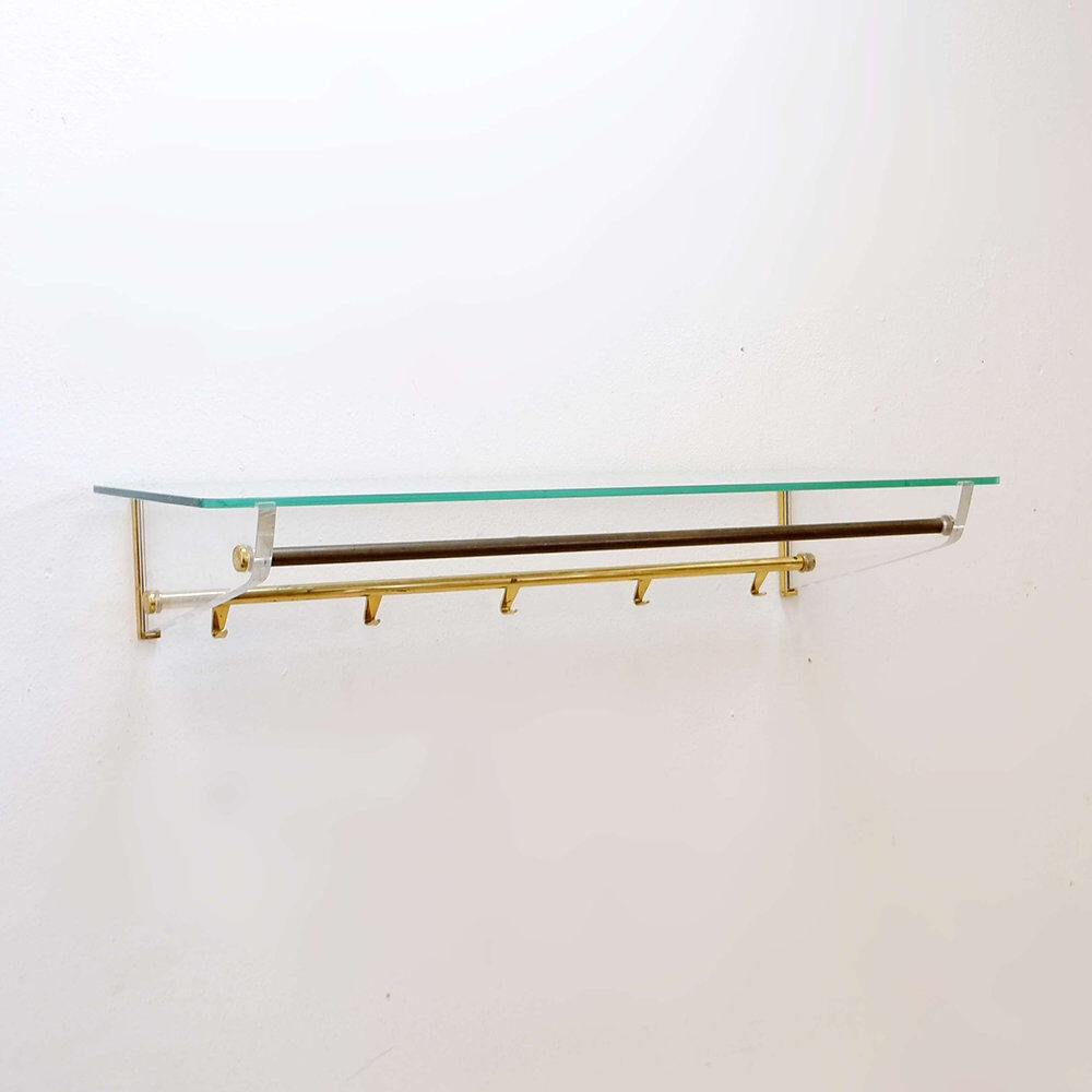 Minimalist wall coat rack, 1960s