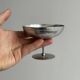 Set of 6 metal footed bowls in shiny finish.