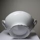 Vintage white Limoges fine porcelain soup/vegetable dish attributed to Bernardaud