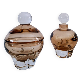 Duo de verreries sommerso années 40