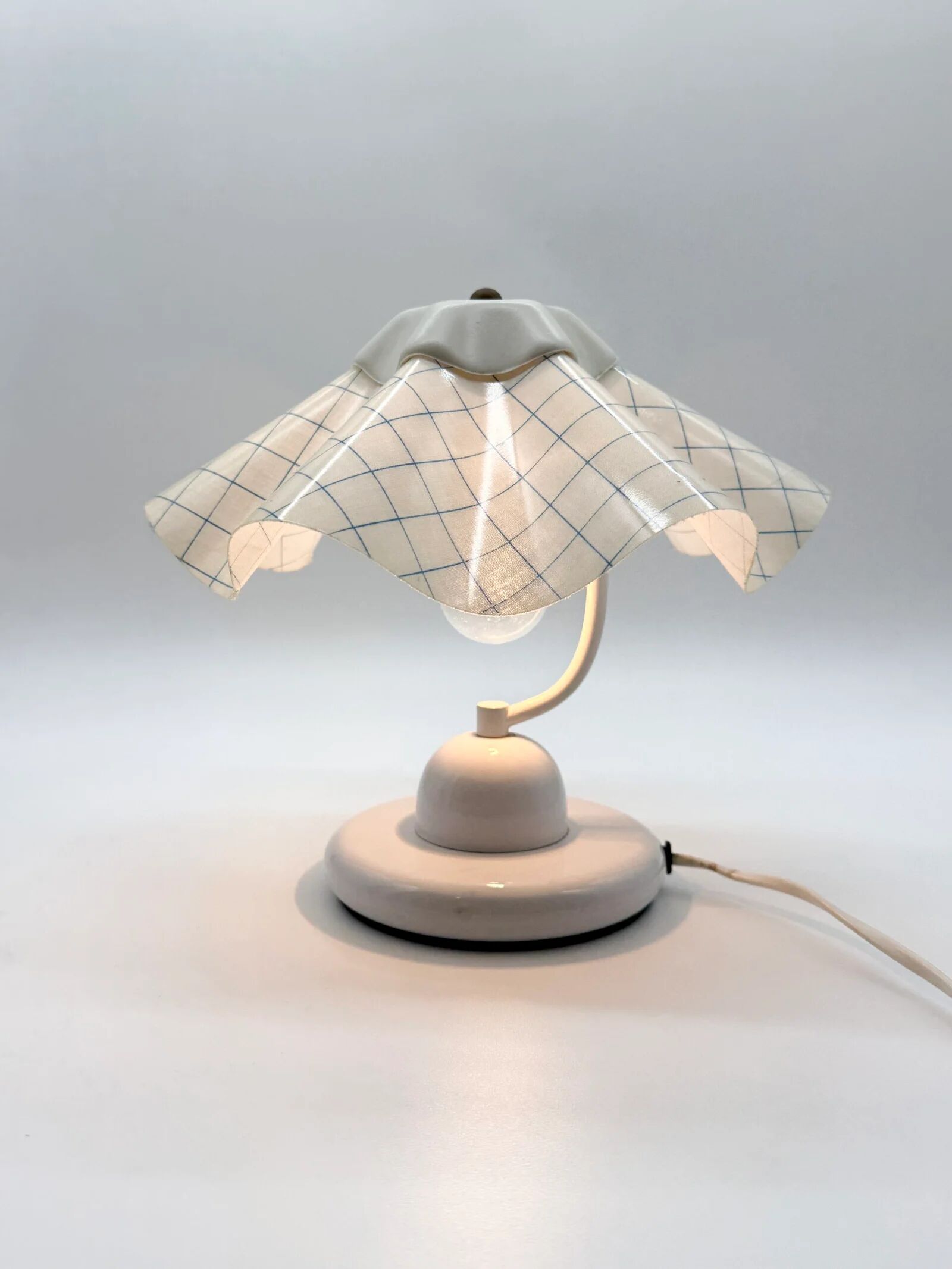 Pair of table lamps with pleated shades – 1980s