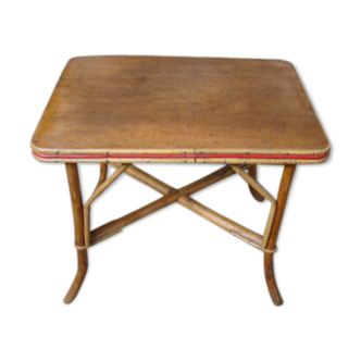 Table basse rotin ancienne