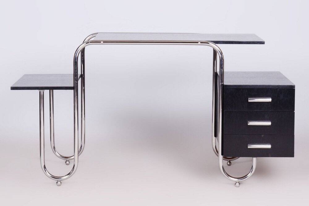 Bauhaus Oak Writing Desk by Robert Slezak, Czechia, 1930s