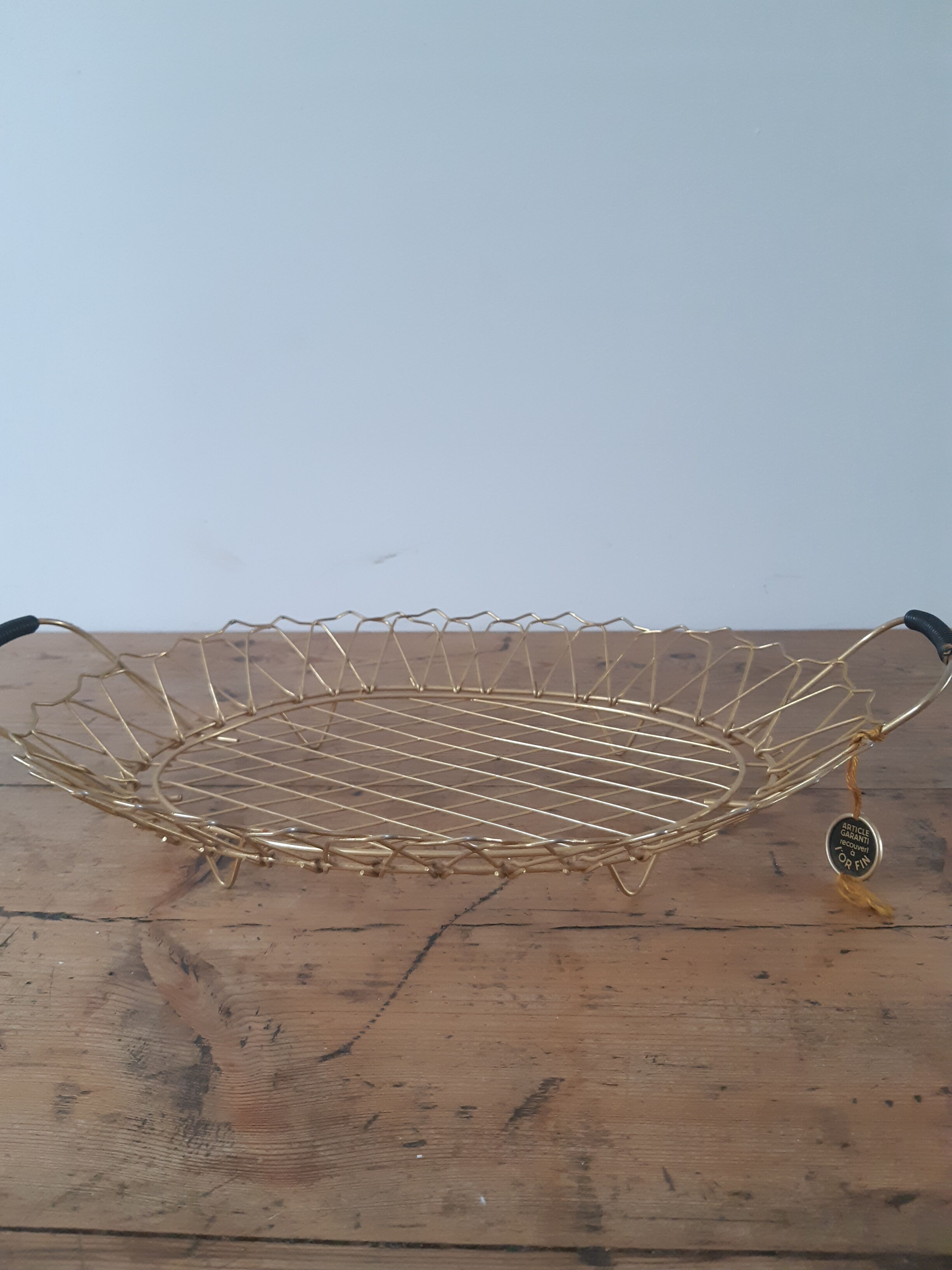 Gilded gold fruit basket