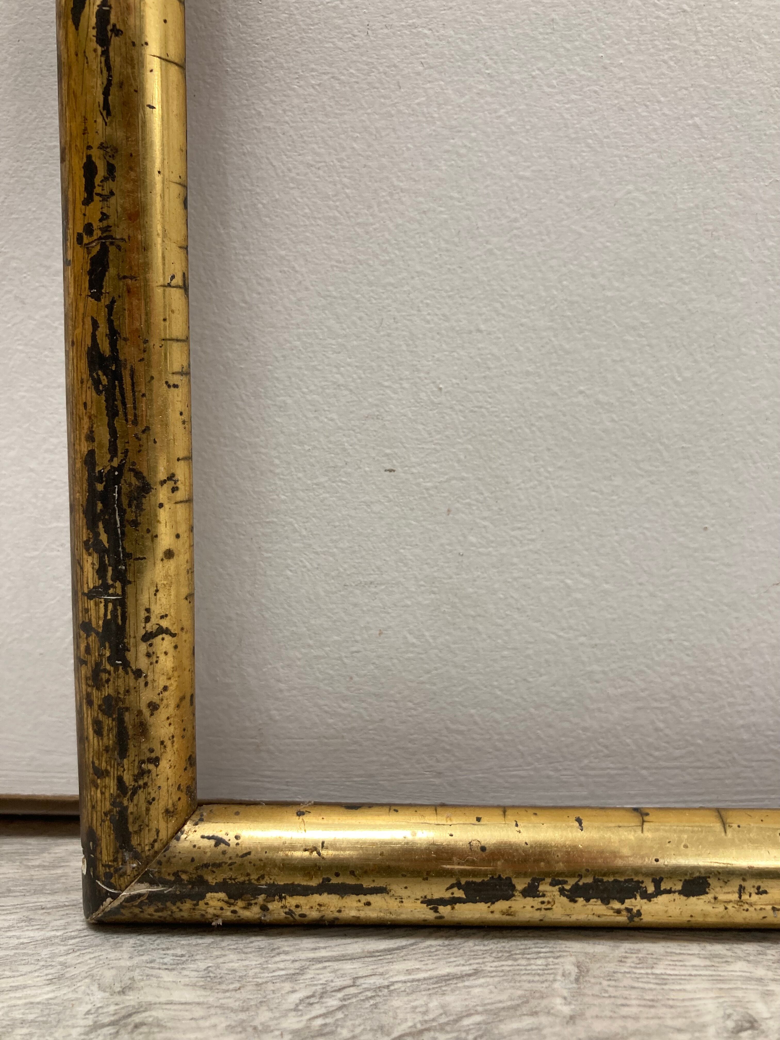 Vintage patinated golden frame