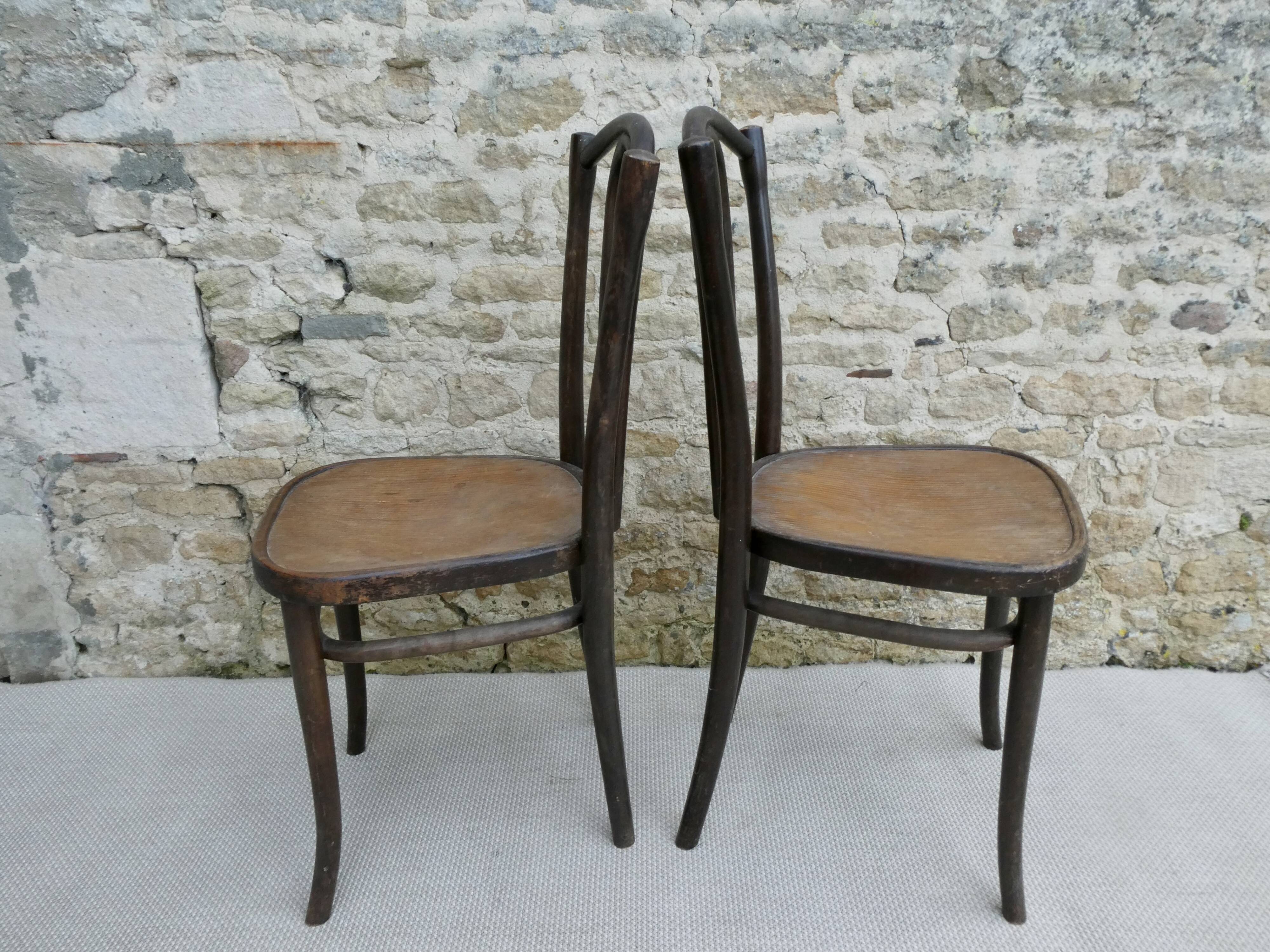 Pair of Thonet bistro chairs