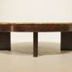 Round coffee table herbarium Roger Capron, Vallauris - ceramic and wooden structure
