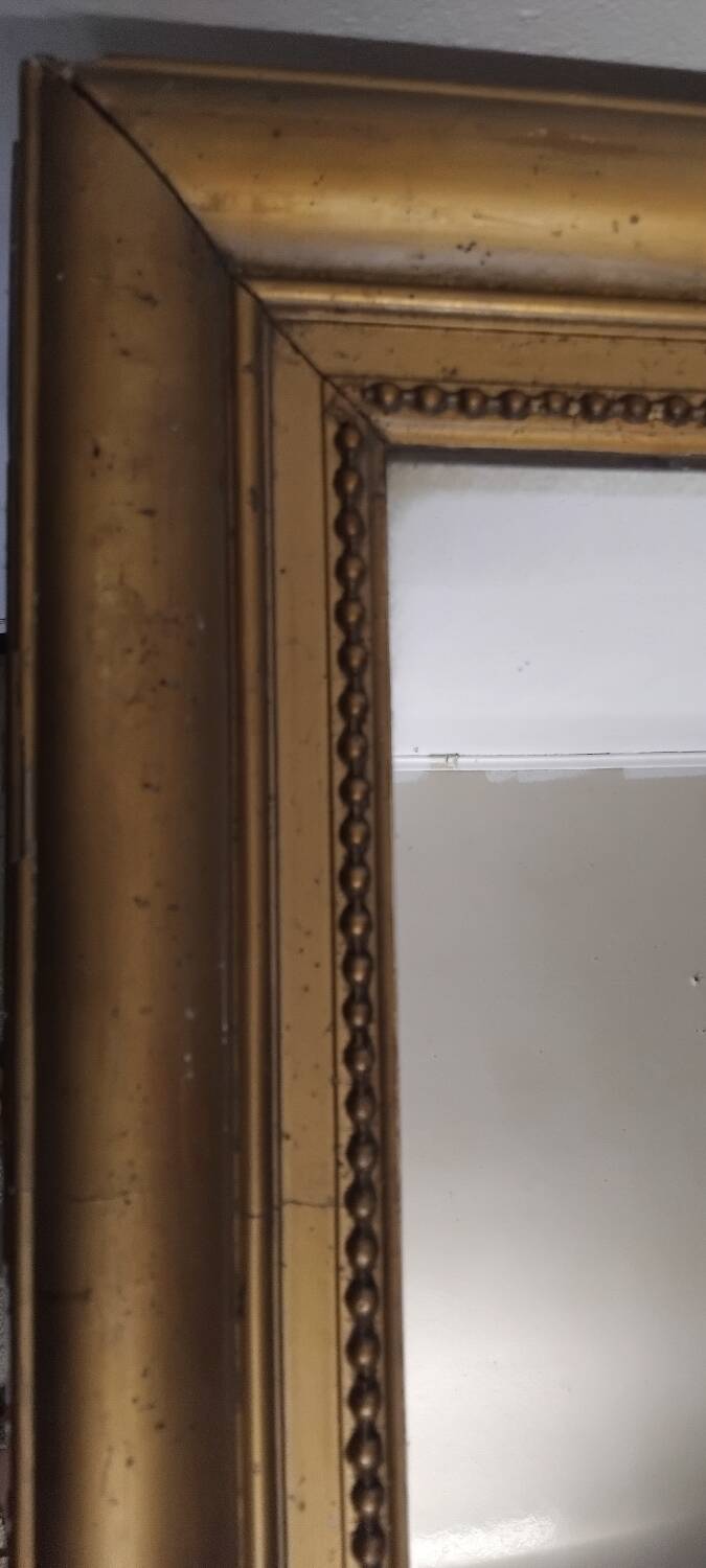 Antique wooden and plaster mirror 69x93cm
