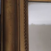 Ancien miroir en bois et plâtre 69x93cm