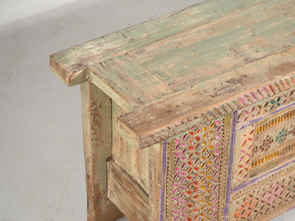 Antique buffet painted in pine wood – Xinjiang, circa 1930
