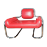 Armchair Steiner model Limande red leather