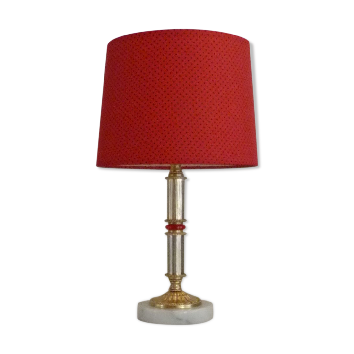 Marble and metal lamp