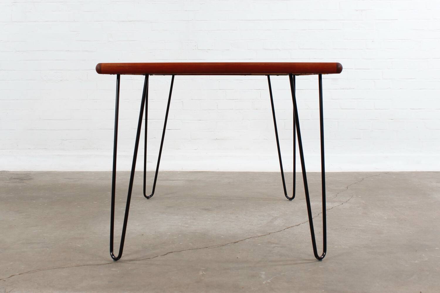 Table de salle à manger en teck vintage Mid Century Design 60's 70's hairpins