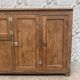 Old bar icebox in oak and zinc - sideboard (renovated)