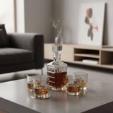 Set of 6 Luminarc Quadrille whisky glasses - Brand new condition