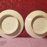 Two white and gold porcelain fruit bowls PLV France