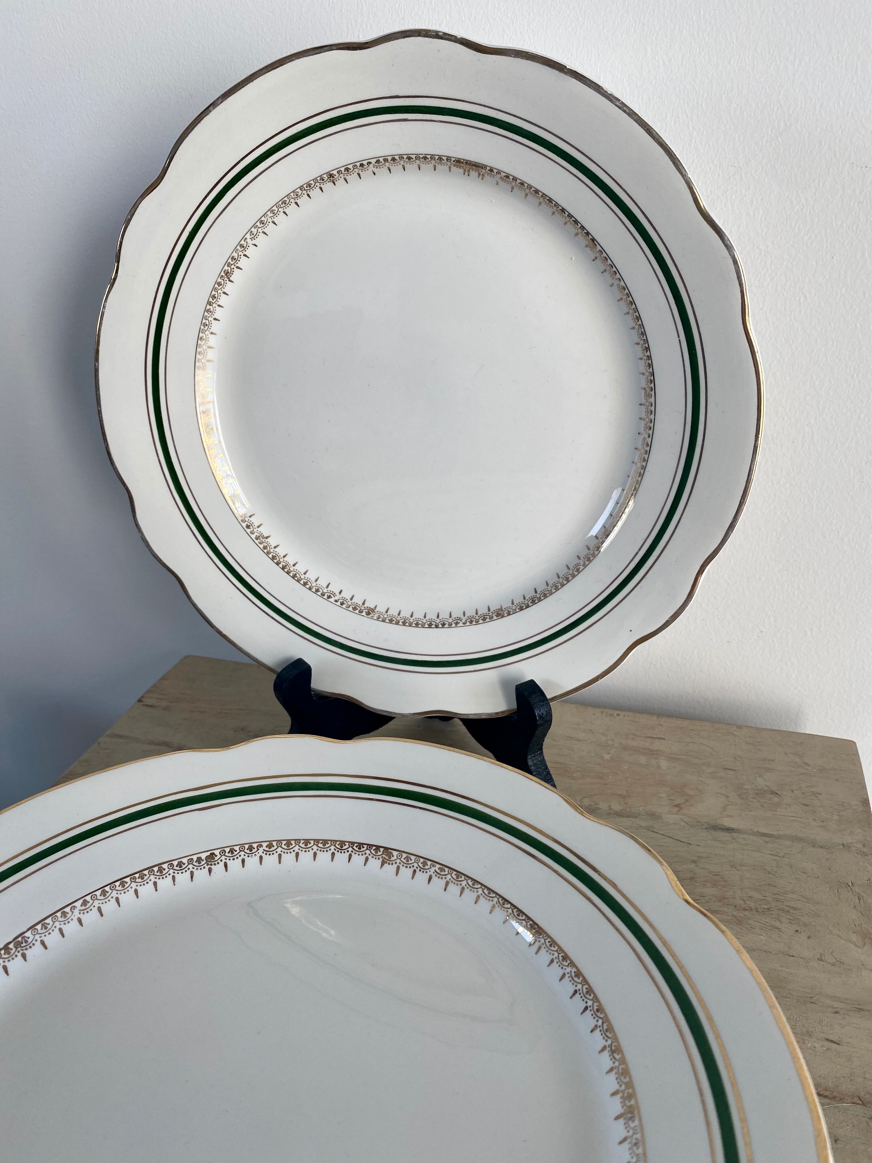 Plate service and dish Sarreguemines old