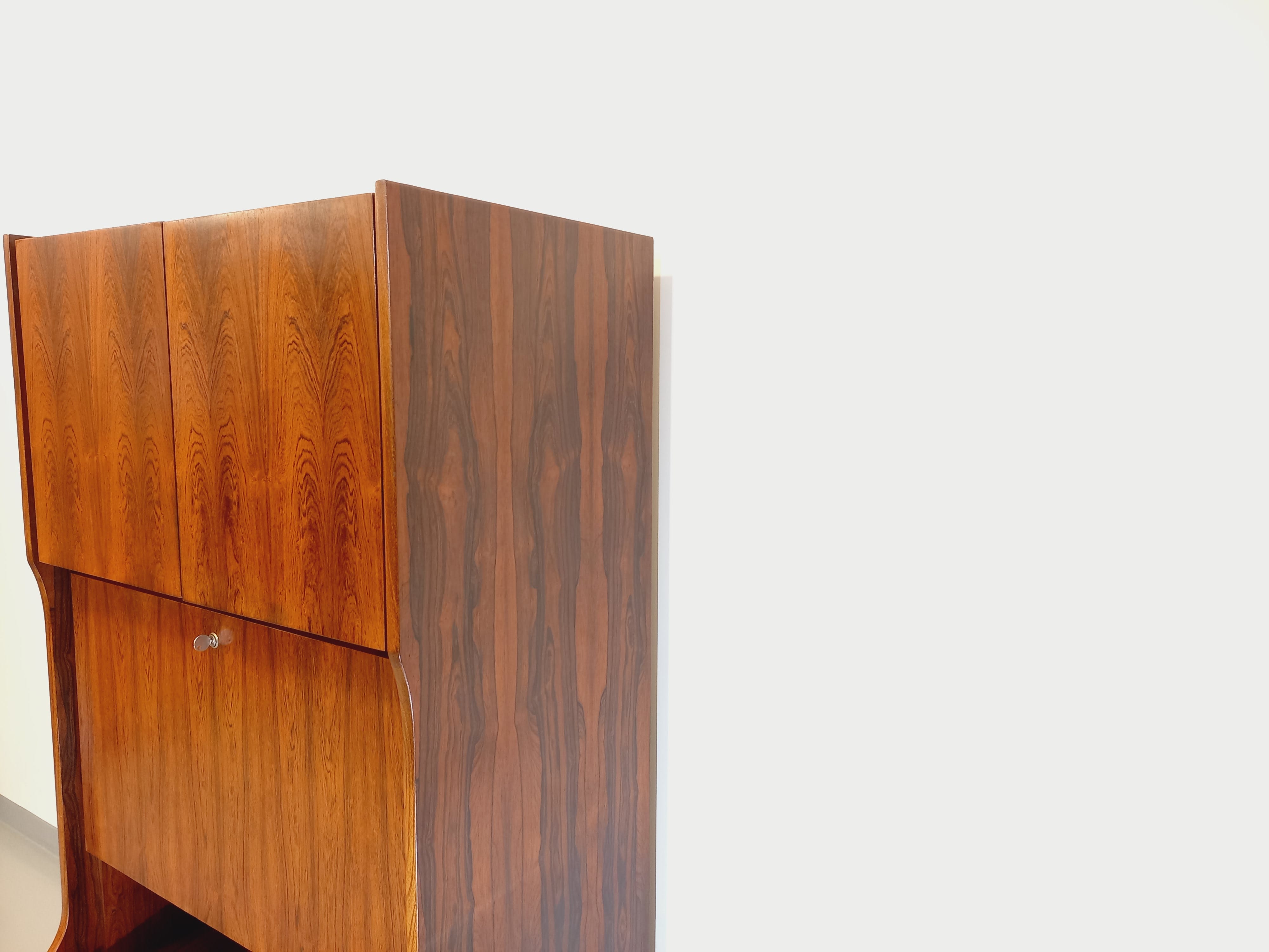 Vintage rosewood top storage cabinet from the 60s