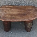 Antique wooden stool. Senufo African art from Côte d'Ivoire.