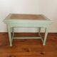 Old wooden bench and revamped canning