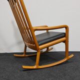 Rocking-chair en teck vintage par Jakob Kjaer
