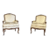 Pair of large Louis XV armchairs stamped Nicolas Quinibert Foliot, Paris, 18th century