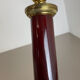 Lampe de table moderniste rouge catalina et tube en laiton, italie, années 1960
