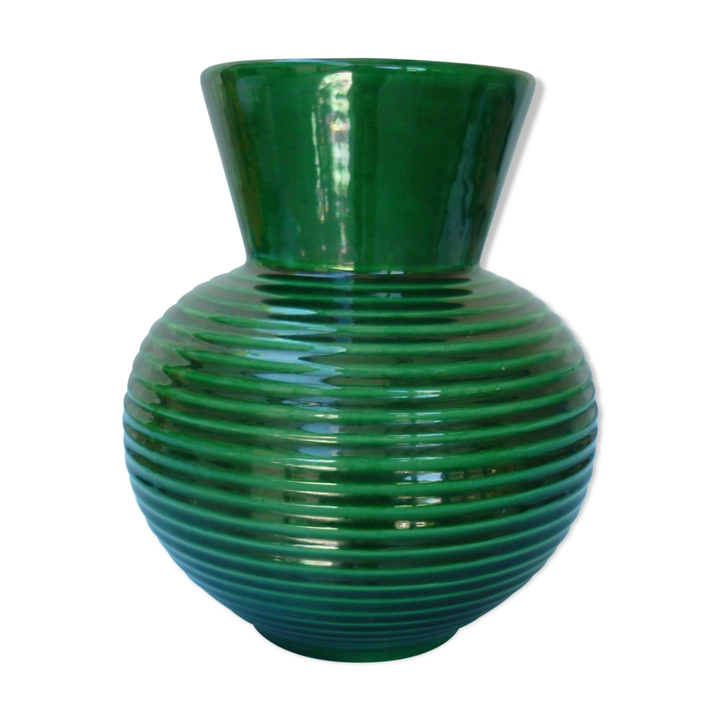 Dark green vase from the 1950s