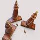 Set of 3 lamp bases in piano feet - Louis XVI style