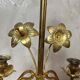 Chandelier fleurs en laiton