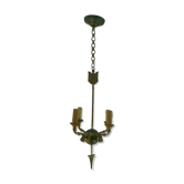 Empire-style chandelier has double patina
