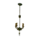 Empire-style chandelier has double patina