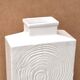 Imposing white Sgrafo Modern vase in porcelain, 1960s.
