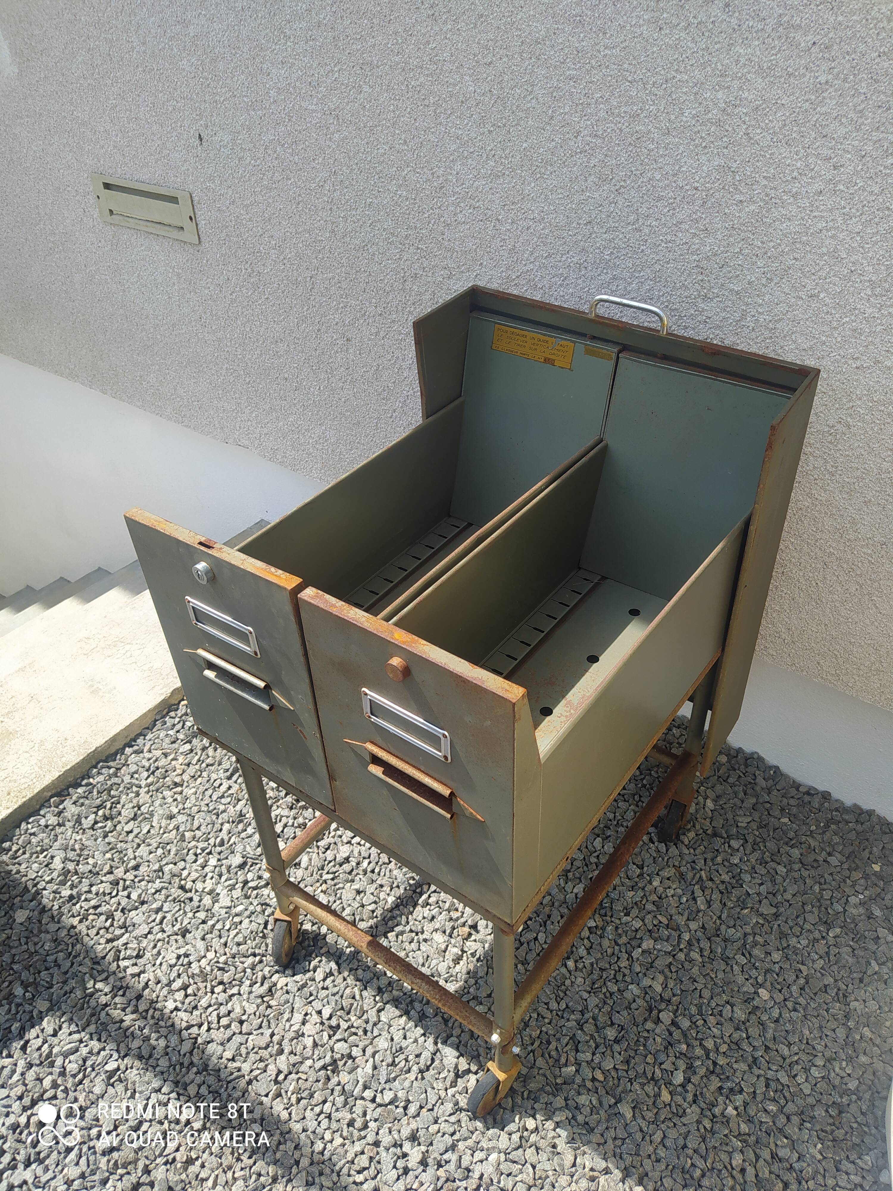 Vintage industrial filing cabinet/drawer unit