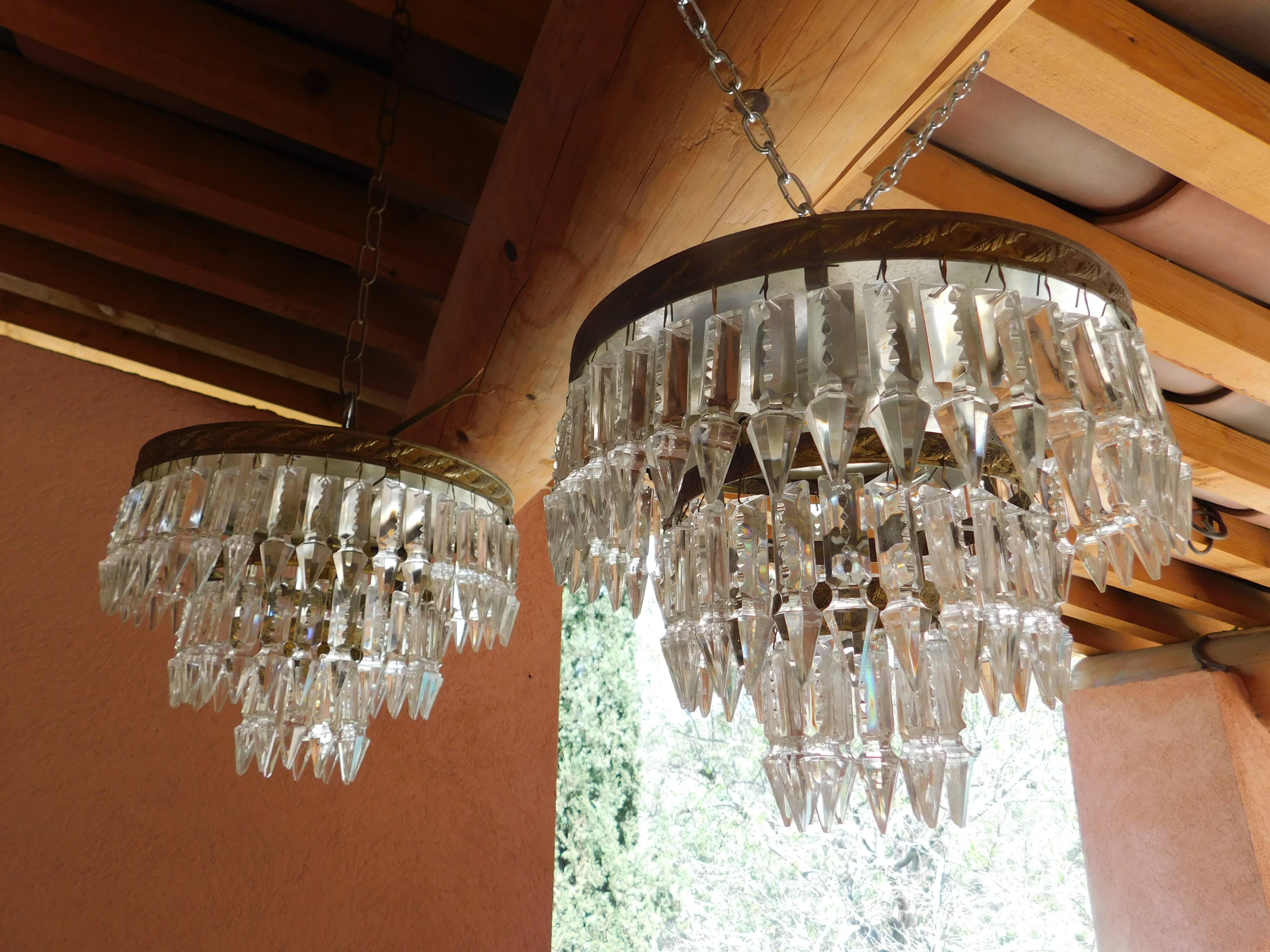 Pair of tassel ceiling lights