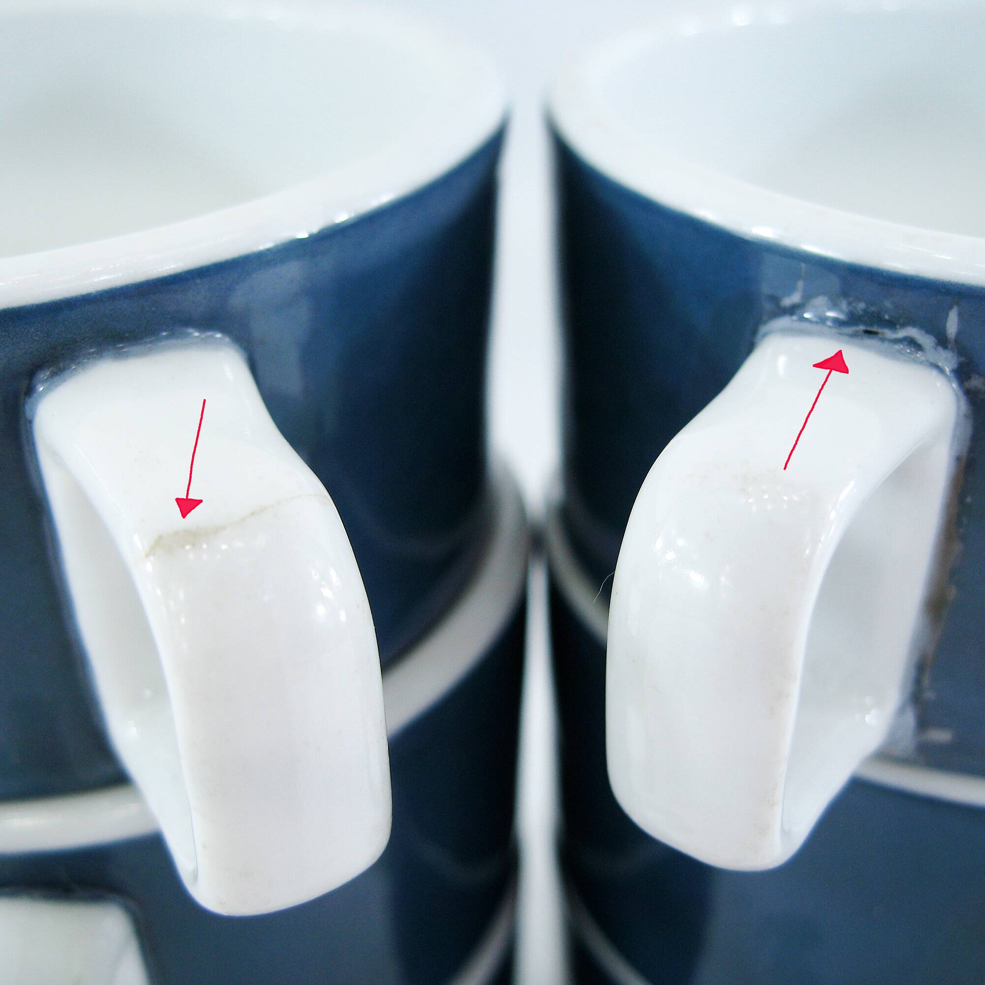 Blue porcelain coffee set - Pyroblan Sarreguemines France - vintage 80s