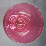 Set of 8 Roemer wine glasses in colored crystal Val Saint Lambert Mod "Saumur"