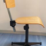 Vintage workshop chair, back height and adjustable seating