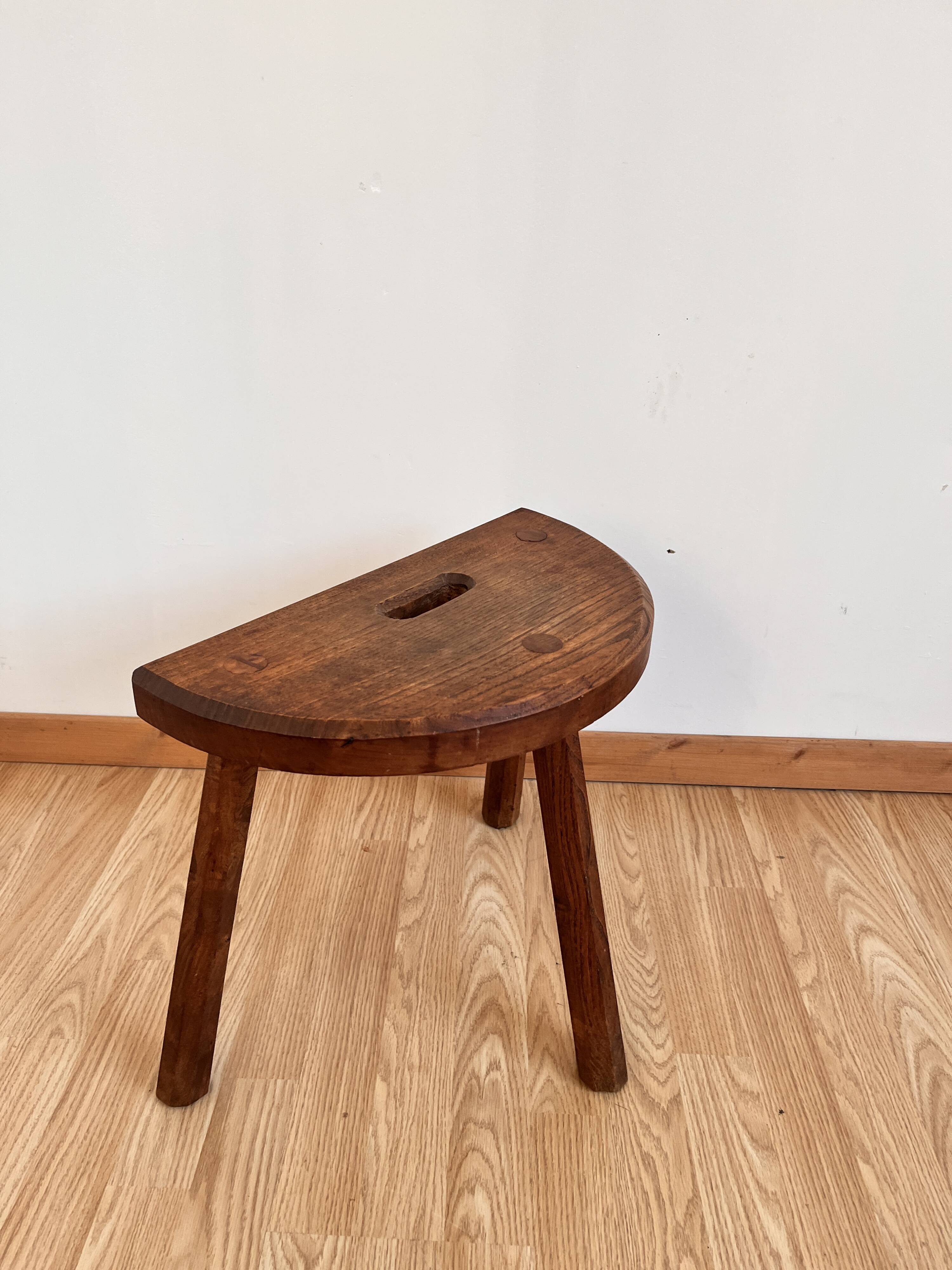 Wooden tripod stool