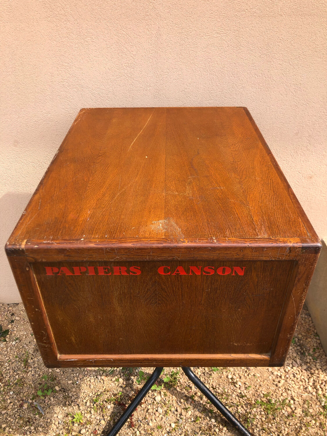 Craft furniture: display of old stationery for Cansons Papers.  50s