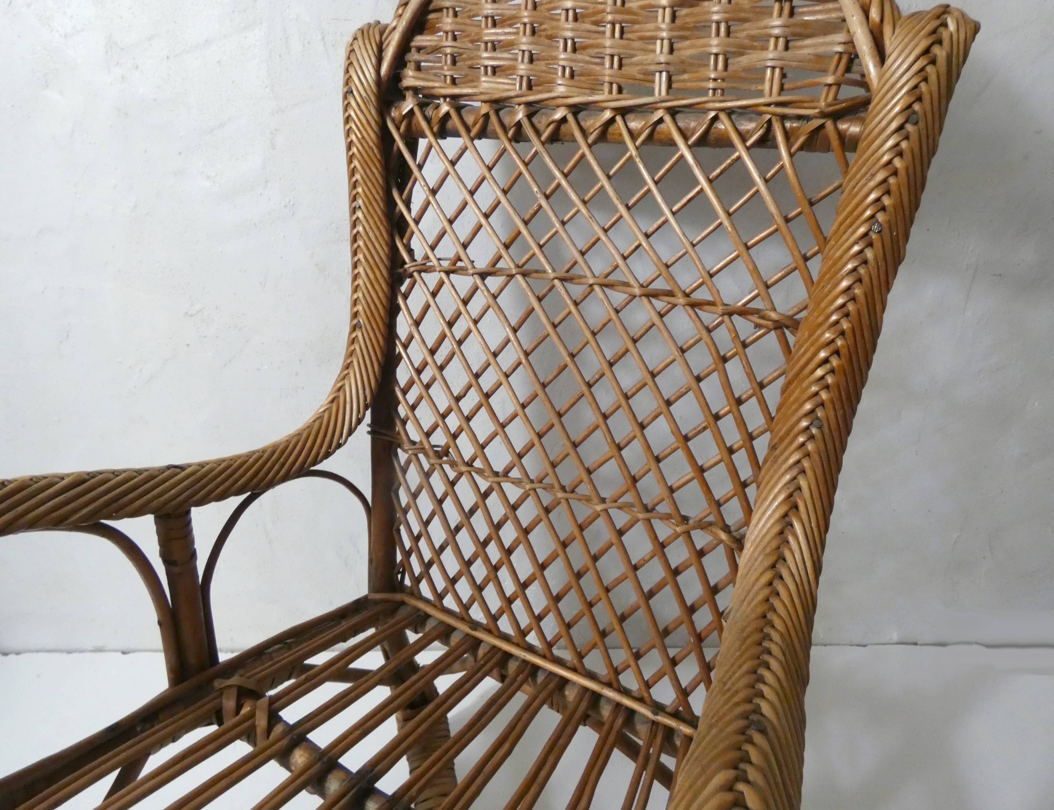 Fauteuil enfant en rotin