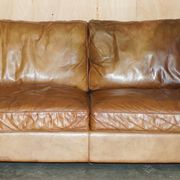 Three-seater leather sofa Viscount William Halo Timothy Oulton