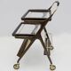 Cesare Lacca Mid-Century Modern Italian Walnut Brass Bar Cart by Cassina